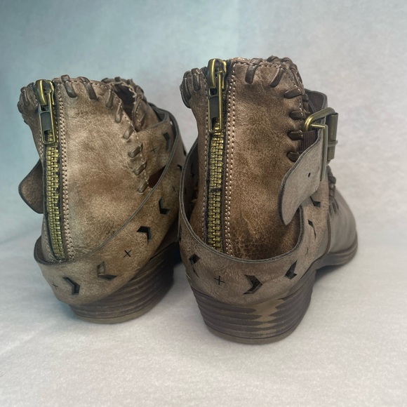 Rampage Leather Ankle Boots Brown Women’s 6 - Picture 5 of 12